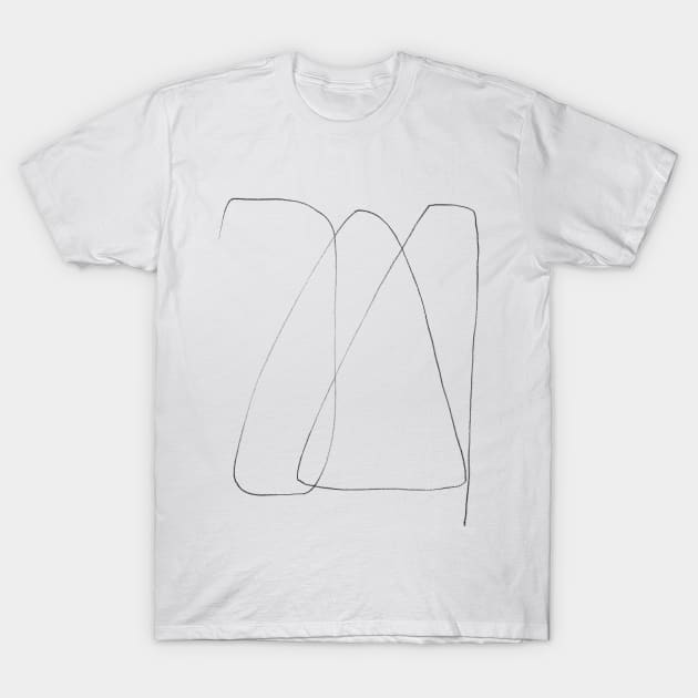 Abstract Line Art T-Shirt by The Printable Studio